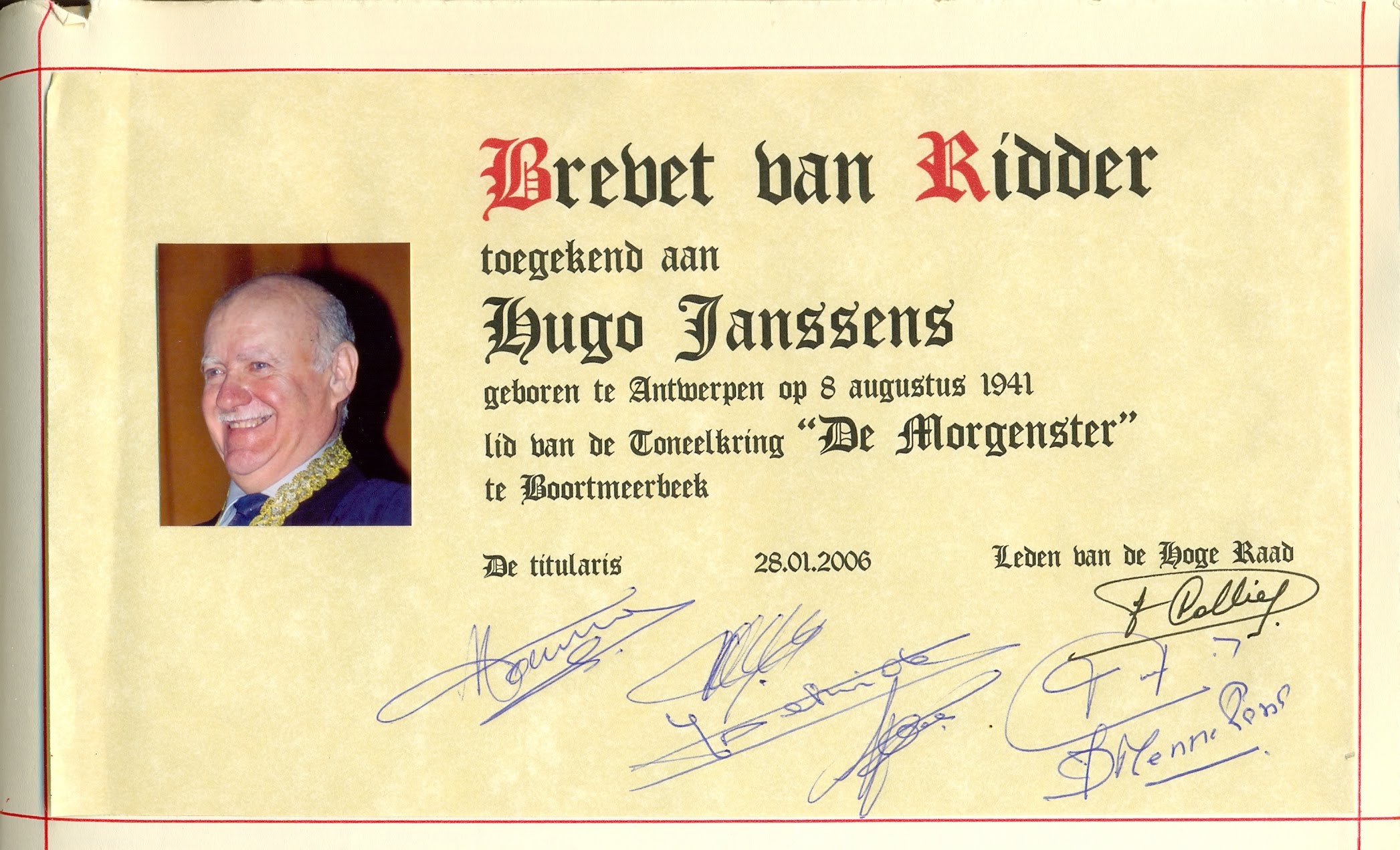Brevet Hugo Janssens