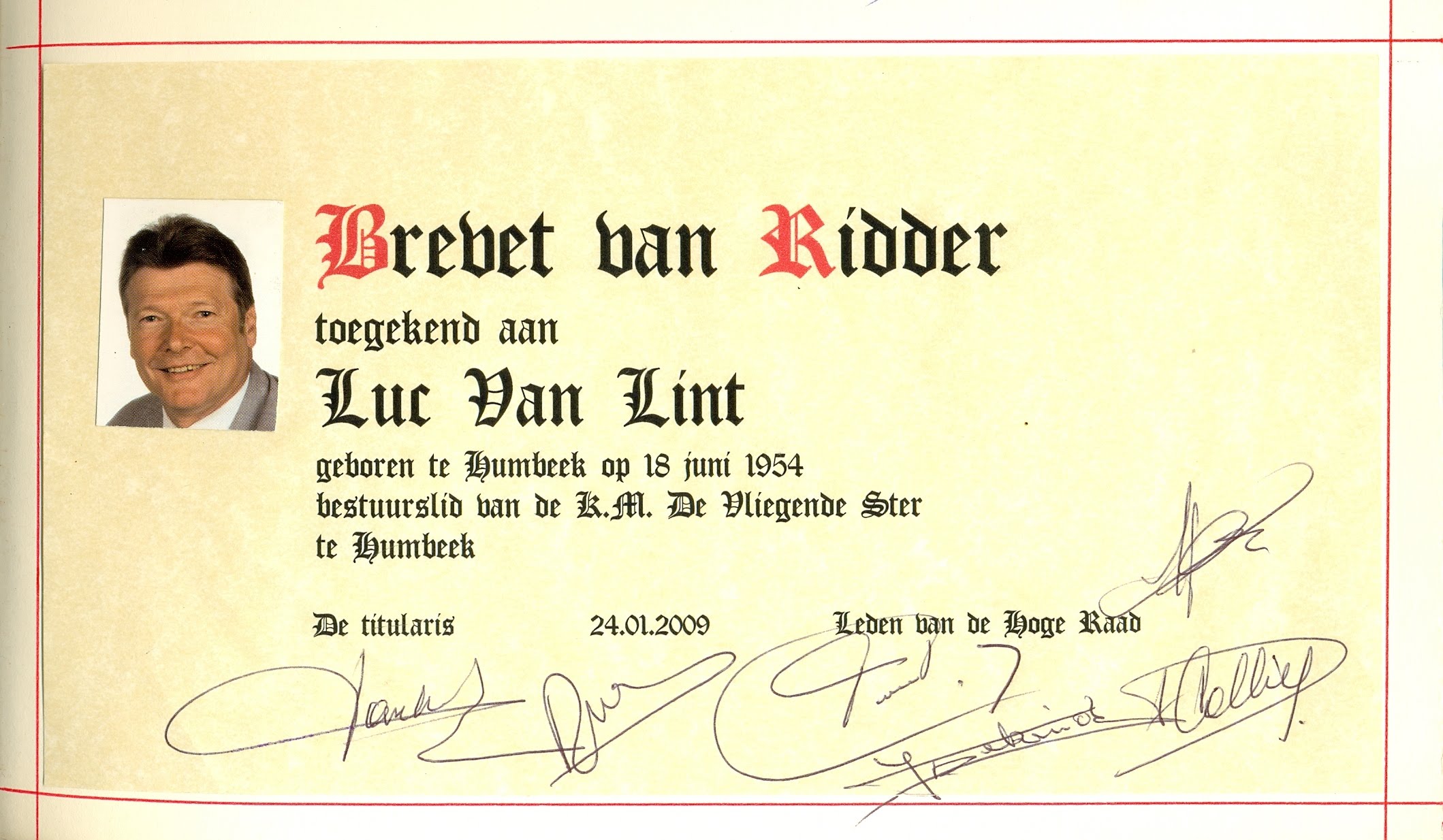 Brevet Luc Van Lint