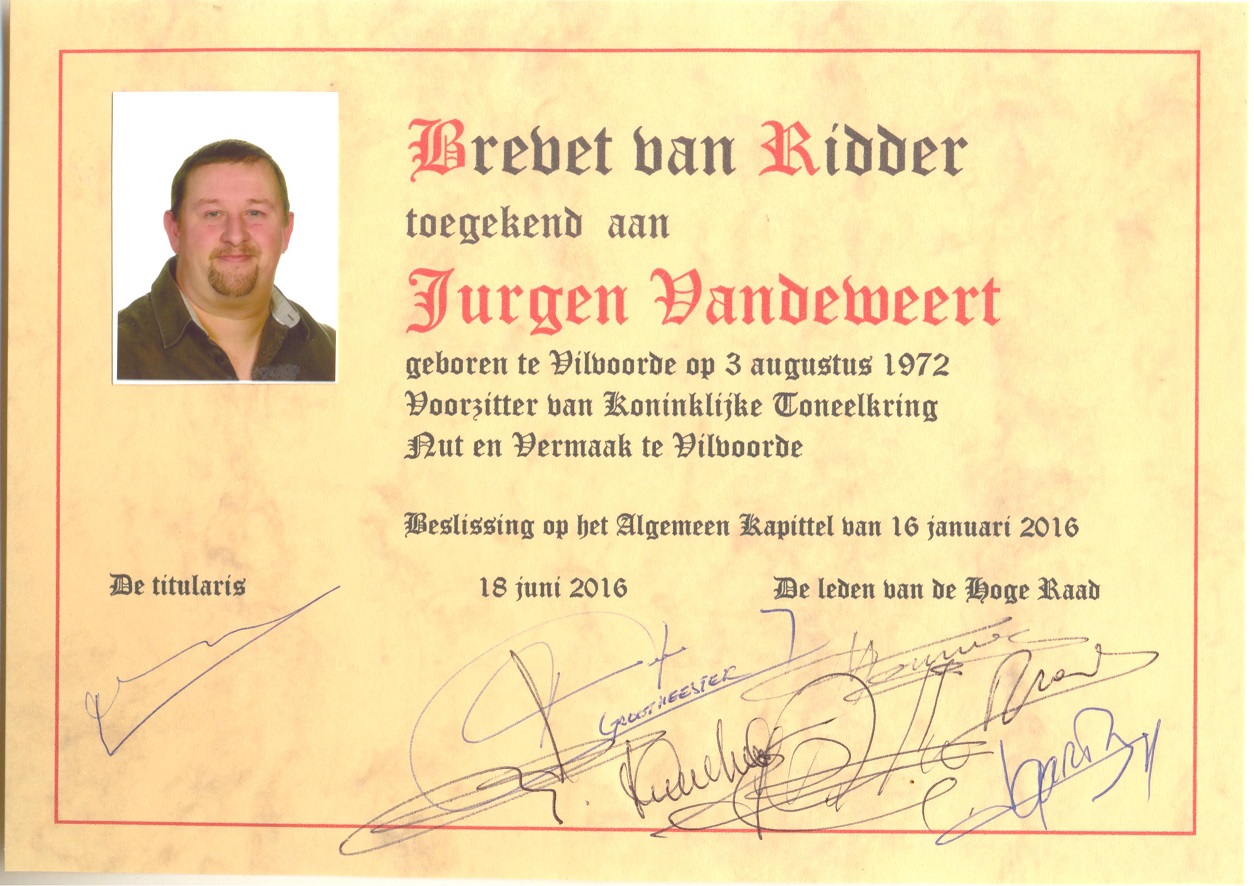 Brevet Jurgen Vandeweert