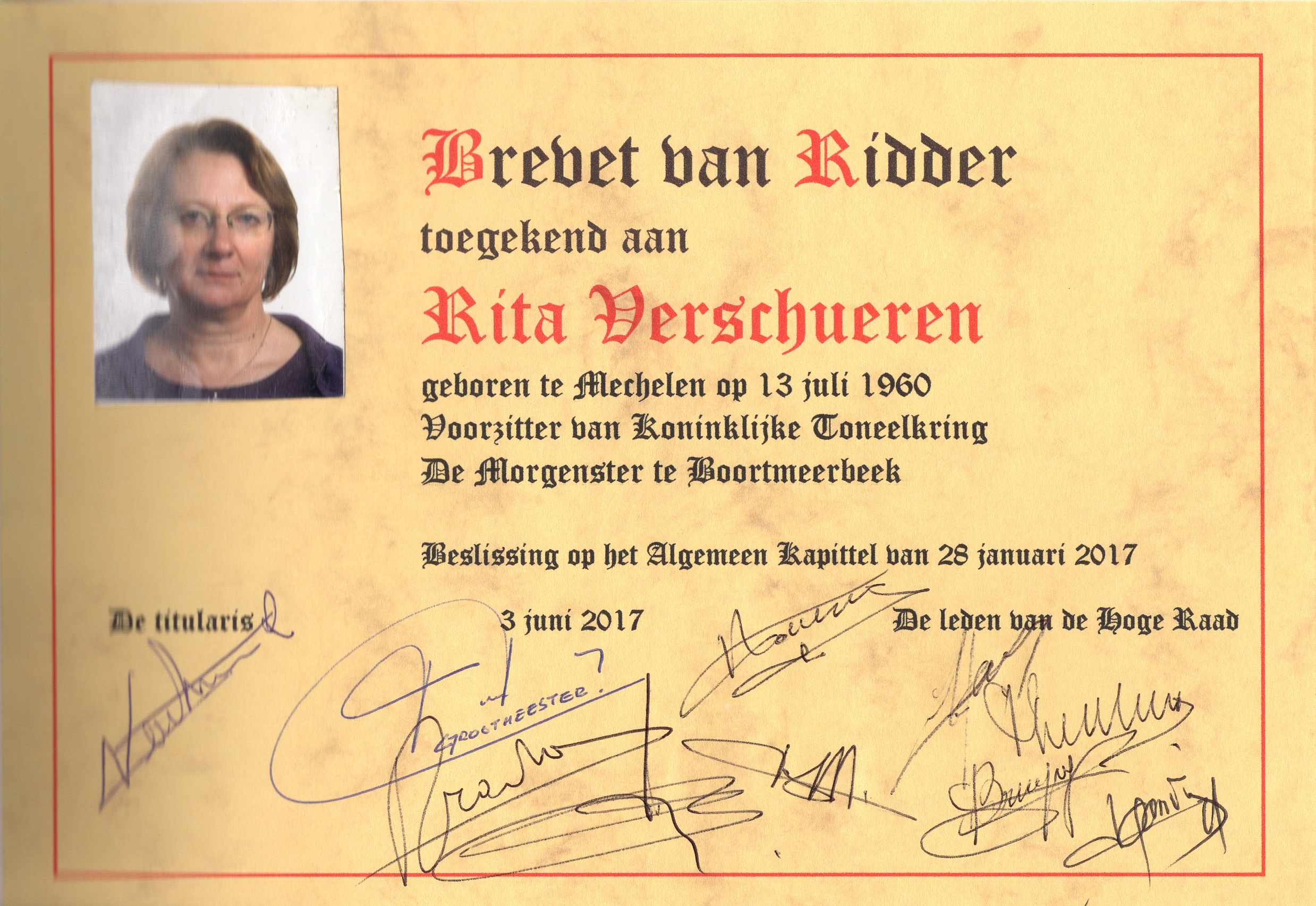 Brevet Rita Verschueren